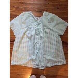 Blue And White Gingham Babydoll Dress Or Nightgown Size 3XL